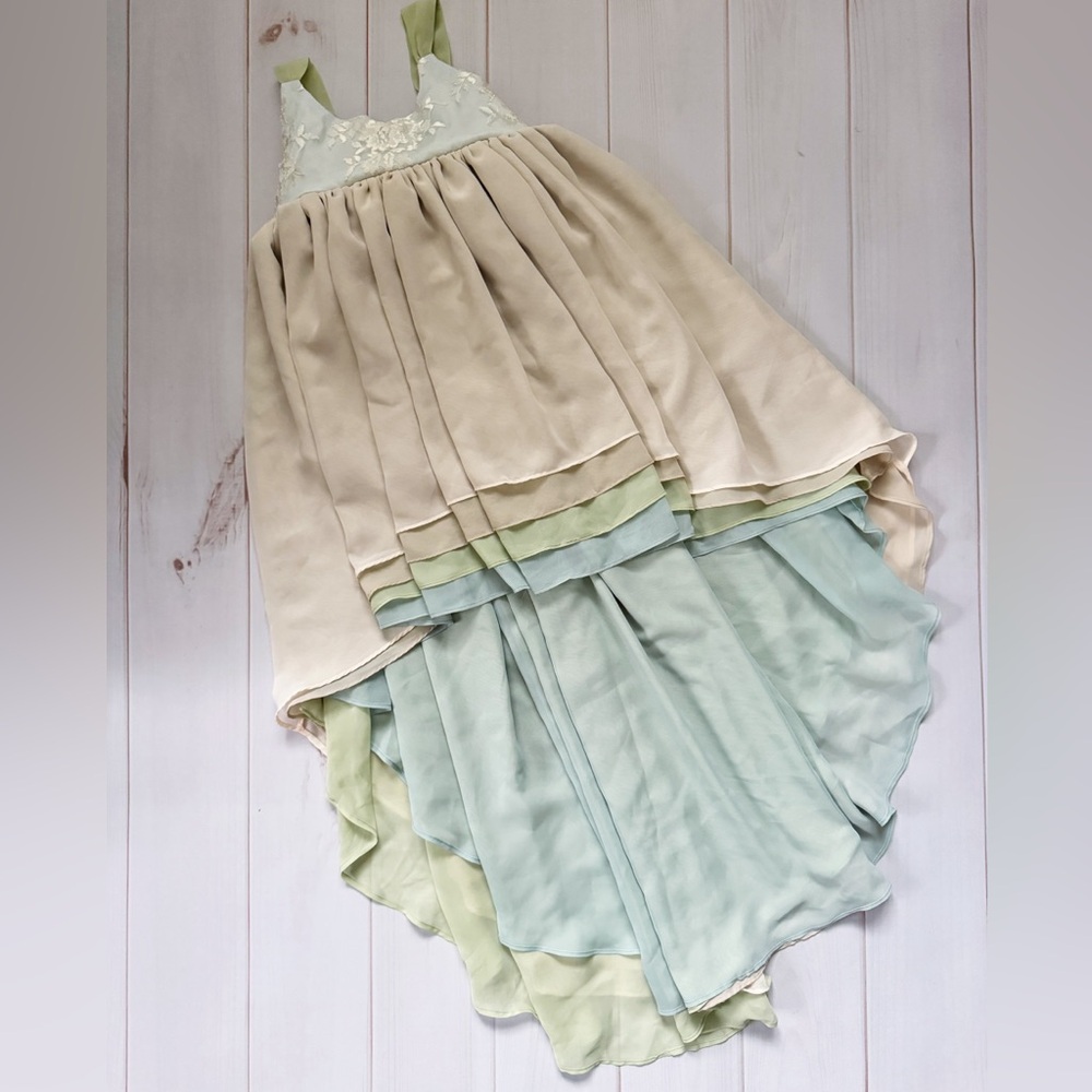 Pleiades Designs Sage Ombré Chiffon Dress